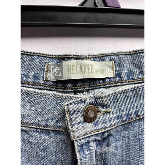 Lee Relaxed Fit Jeans Men's 42 X 34 Blue Denim Light Wash Broken In - Picture 3 of 12